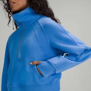 Lululemon Scuba Oversized Funnel Neck Half-Zip - Blue Nile (M/L)